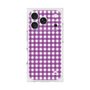 プレミアムスクエアケース［ Checkered Purple - ギンガムチェック パープル ］