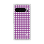プレミアムスクエアケース［ Checkered Purple - ギンガムチェック パープル ］