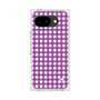 プレミアムスクエアケース［ Checkered Purple - ギンガムチェック パープル ］