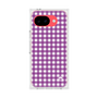 プレミアムスクエアケース［ Checkered Purple - ギンガムチェック パープル ］