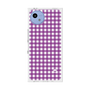 プレミアムスクエアケース［ Checkered Purple - ギンガムチェック パープル ］