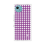 プレミアムスクエアケース［ Checkered Purple - ギンガムチェック パープル ］