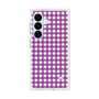 プレミアムスクエアケース［ Checkered Purple - ギンガムチェック パープル ］
