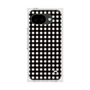 プレミアムスクエアケース［ Checkered Purple - ギンガムチェック ブラック ］