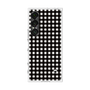 プレミアムスクエアケース［ Checkered Purple - ギンガムチェック ブラック ］