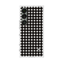 プレミアムスクエアケース［ Checkered Purple - ギンガムチェック ブラック ］