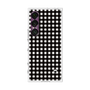 プレミアムスクエアケース［ Checkered Purple - ギンガムチェック ブラック ］