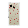 プレミアムスクエアケース［ Dippin dots Red - ディッピンドッツ レッド ］