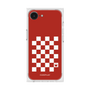プレミアムスクエアケース［ Racing checkered flag Red - レーシングチェッカーフラッグ レッド ］
