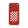 プレミアムスクエアケース［ Racing checkered flag Red - レーシングチェッカーフラッグ レッド ］