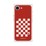 プレミアムスクエアケース［ Racing checkered flag Red - レーシングチェッカーフラッグ レッド ］