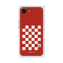 プレミアムスクエアケース［ Racing checkered flag Red - レーシングチェッカーフラッグ レッド ］