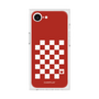プレミアムスクエアケース［ Racing checkered flag Red - レーシングチェッカーフラッグ レッド ］