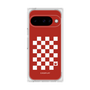 プレミアムスクエアケース［ Racing checkered flag Red - レーシングチェッカーフラッグ レッド ］