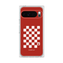 プレミアムスクエアケース［ Racing checkered flag Red - レーシングチェッカーフラッグ レッド ］