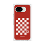 プレミアムスクエアケース［ Racing checkered flag Red - レーシングチェッカーフラッグ レッド ］