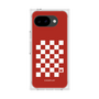 プレミアムスクエアケース［ Racing checkered flag Red - レーシングチェッカーフラッグ レッド ］