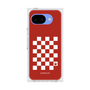 プレミアムスクエアケース［ Racing checkered flag Red - レーシングチェッカーフラッグ レッド ］