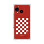 プレミアムスクエアケース［ Racing checkered flag Red - レーシングチェッカーフラッグ レッド ］
