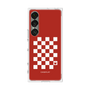 プレミアムスクエアケース［ Racing checkered flag Red - レーシングチェッカーフラッグ レッド ］