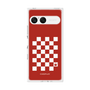 プレミアムスクエアケース［ Racing checkered flag Red - レーシングチェッカーフラッグ レッド ］