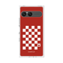 プレミアムスクエアケース［ Racing checkered flag Red - レーシングチェッカーフラッグ レッド ］