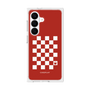 プレミアムスクエアケース［ Racing checkered flag Red - レーシングチェッカーフラッグ レッド ］