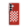 プレミアムスクエアケース［ Racing checkered flag Red - レーシングチェッカーフラッグ レッド ］