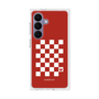 プレミアムスクエアケース［ Racing checkered flag Red - レーシングチェッカーフラッグ レッド ］