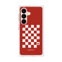 プレミアムスクエアケース［ Racing checkered flag Red - レーシングチェッカーフラッグ レッド ］