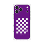 プレミアムスクエアケース［ Racing checkered flag Purple - レーシングチェッカーフラッグ パープル ］