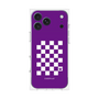 プレミアムスクエアケース［ Racing checkered flag Purple - レーシングチェッカーフラッグ パープル ］