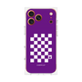プレミアムスクエアケース［ Racing checkered flag Purple - レーシングチェッカーフラッグ パープル ］