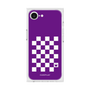 プレミアムスクエアケース［ Racing checkered flag Purple - レーシングチェッカーフラッグ パープル ］
