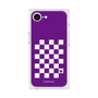 プレミアムスクエアケース［ Racing checkered flag Purple - レーシングチェッカーフラッグ パープル ］