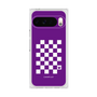 プレミアムスクエアケース［ Racing checkered flag Purple - レーシングチェッカーフラッグ パープル ］