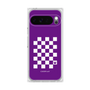 プレミアムスクエアケース［ Racing checkered flag Purple - レーシングチェッカーフラッグ パープル ］