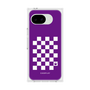 プレミアムスクエアケース［ Racing checkered flag Purple - レーシングチェッカーフラッグ パープル ］