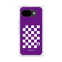 プレミアムスクエアケース［ Racing checkered flag Purple - レーシングチェッカーフラッグ パープル ］