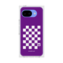 プレミアムスクエアケース［ Racing checkered flag Purple - レーシングチェッカーフラッグ パープル ］