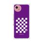 プレミアムスクエアケース［ Racing checkered flag Purple - レーシングチェッカーフラッグ パープル ］