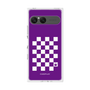 プレミアムスクエアケース［ Racing checkered flag Purple - レーシングチェッカーフラッグ パープル ］