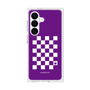 プレミアムスクエアケース［ Racing checkered flag Purple - レーシングチェッカーフラッグ パープル ］