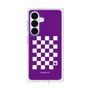プレミアムスクエアケース［ Racing checkered flag Purple - レーシングチェッカーフラッグ パープル ］