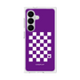 プレミアムスクエアケース［ Racing checkered flag Purple - レーシングチェッカーフラッグ パープル ］