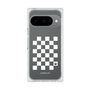 プレミアムスクエアケース［ Racing checkered flag White - レーシングチェッカーフラッグ ホワイト ］