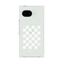 プレミアムスクエアケース［ Racing checkered flag White - レーシングチェッカーフラッグ ホワイト ］