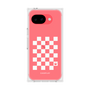 プレミアムスクエアケース［ Racing checkered flag White - レーシングチェッカーフラッグ ホワイト ］