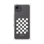 プレミアムスクエアケース［ Racing checkered flag White - レーシングチェッカーフラッグ ホワイト ］