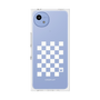 プレミアムスクエアケース［ Racing checkered flag White - レーシングチェッカーフラッグ ホワイト ］